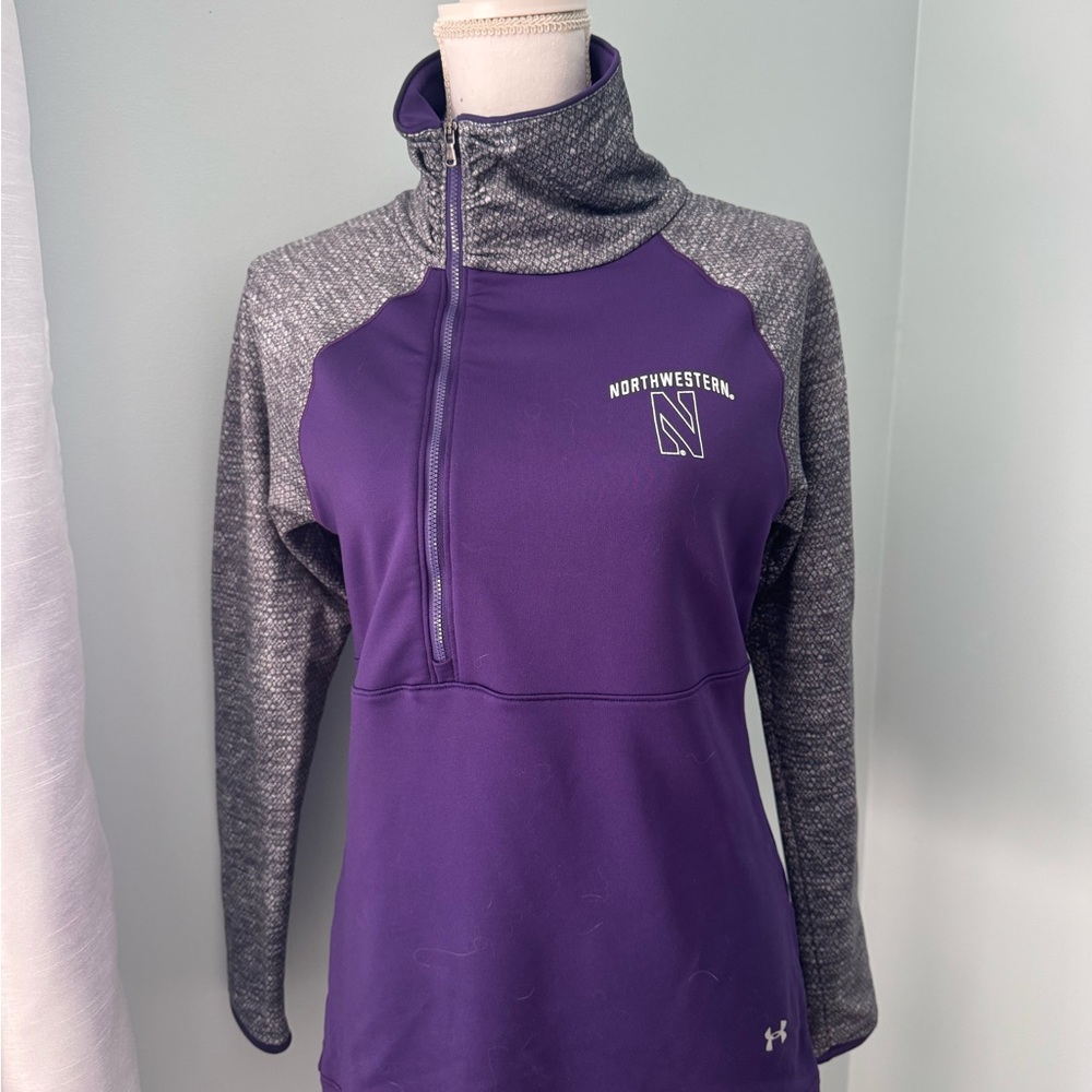 Under Armour Women's Purple and Gray Quarter Zip